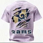 Los Angeles Rams Printed Unisex 100% Pure Cotton Washed T-Shirt