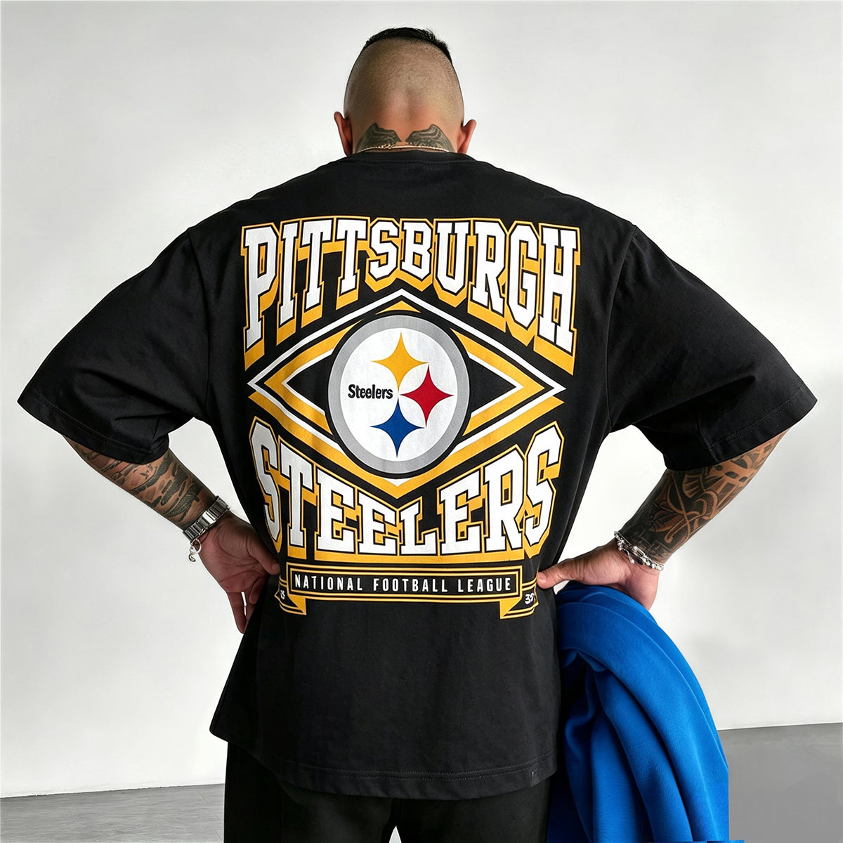 Pittsburgh Steelers Vintage Diamond Frame Printed T-Shirt
