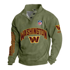 Vintage Washington Commanders Button Mock Neck Sweatshirt