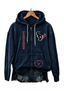 Houston Texans Women Heart Football Graphic Zip Up Hoodie