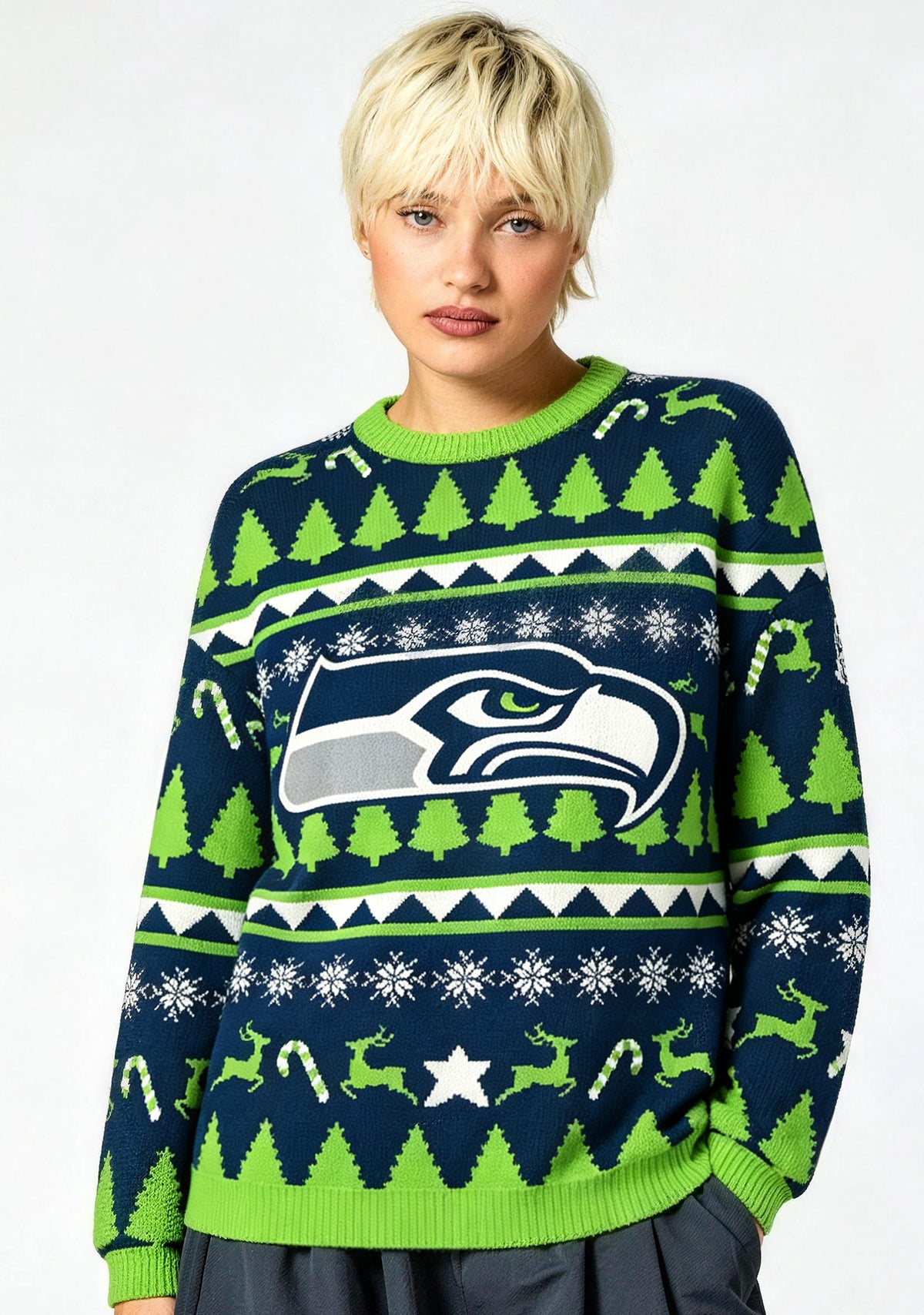 Seattle Seahawks Ugly Christmas Football Fan Sweatshirt