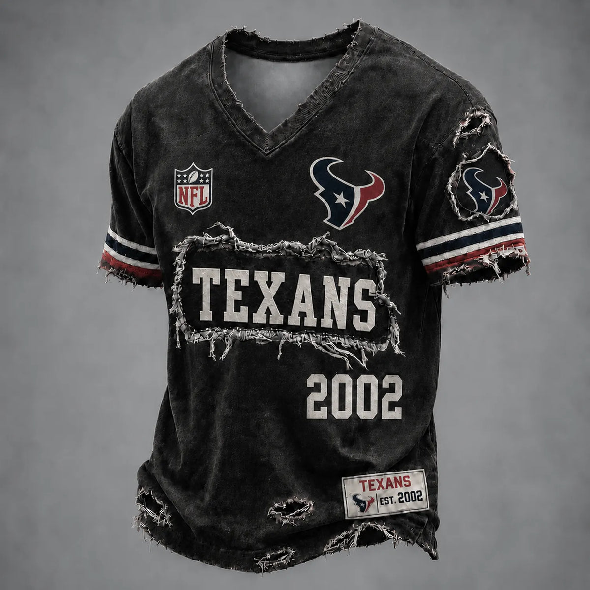 HOU x NFL LUXURY V-Neck T-Shirt 3005 DatND DVT