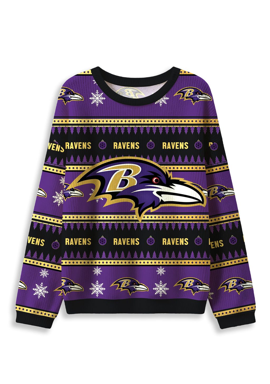 Baltimore Ravens Skull Ugly Christmas Football Fan Sweatshirt