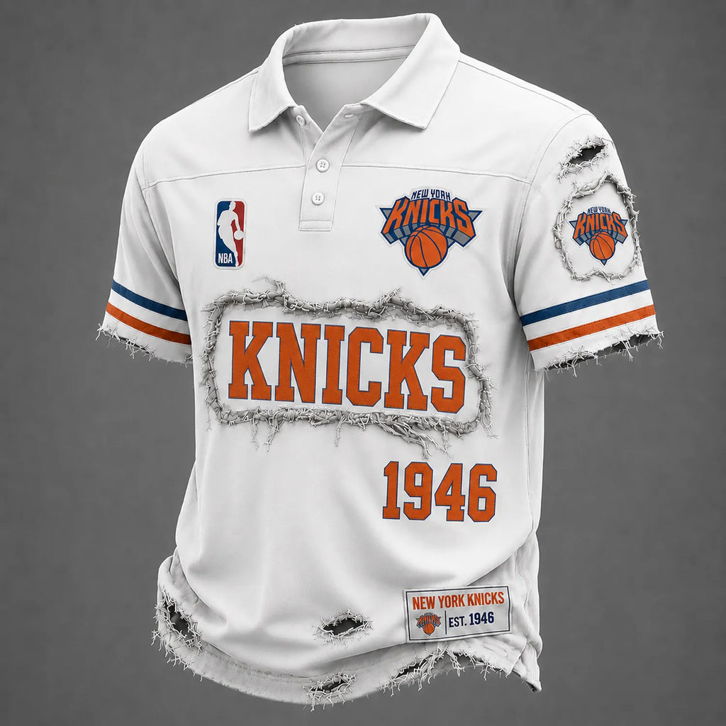 NY Knicks 1946 Distressed V-Neck T-Shirt
