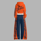 Denver Broncos Zip-up hooded jacket and elastic-waist pants set | NFL