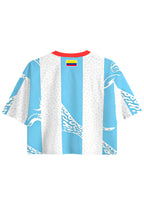 Colombia Leopard Striped Cropped Jersey Shirt