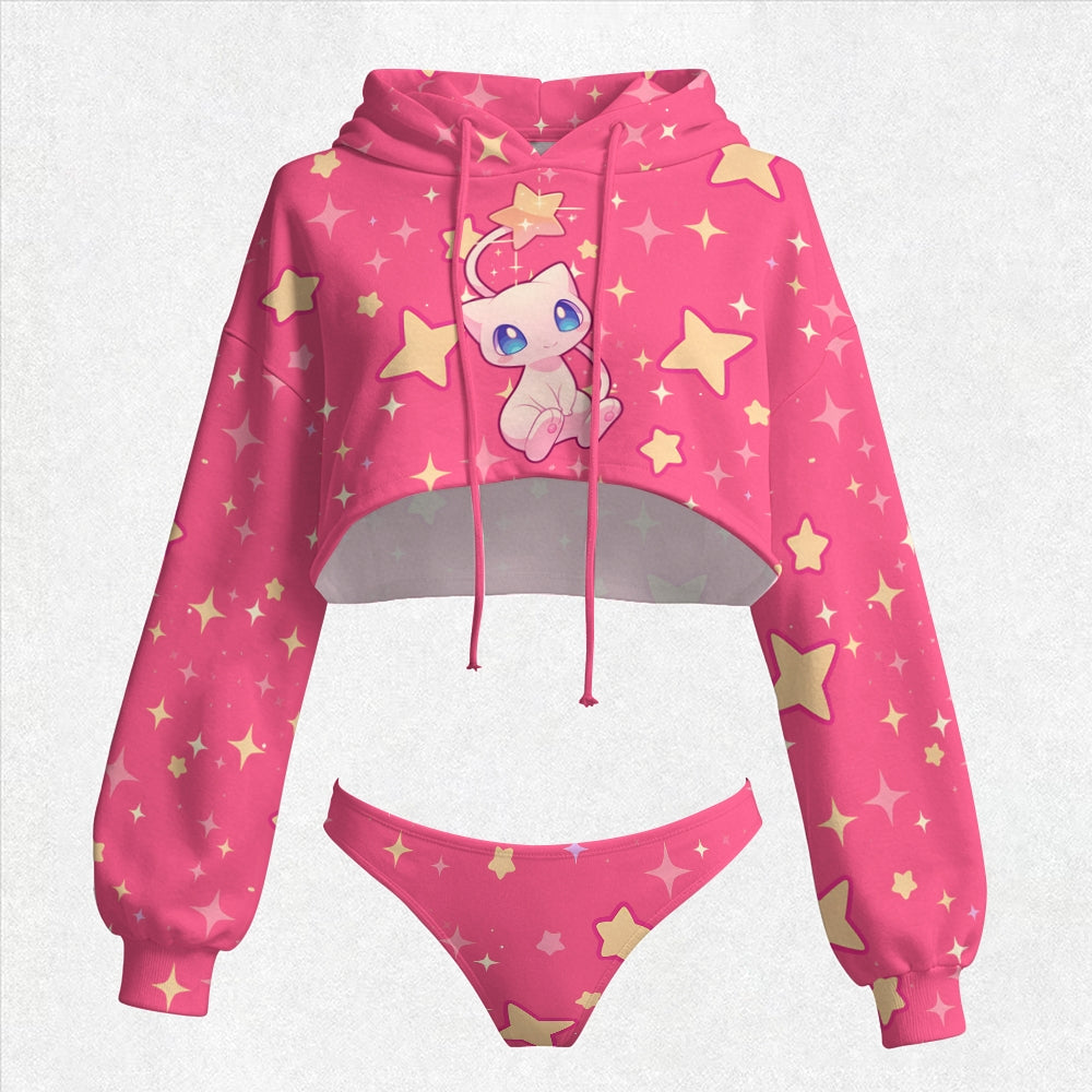 Pokémon Women's Cropped Hoodie & Thong Sets