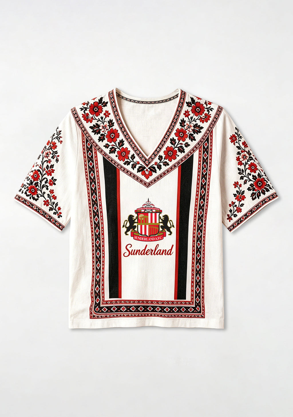 Boho Floral Sunderland V-Neck Blouse