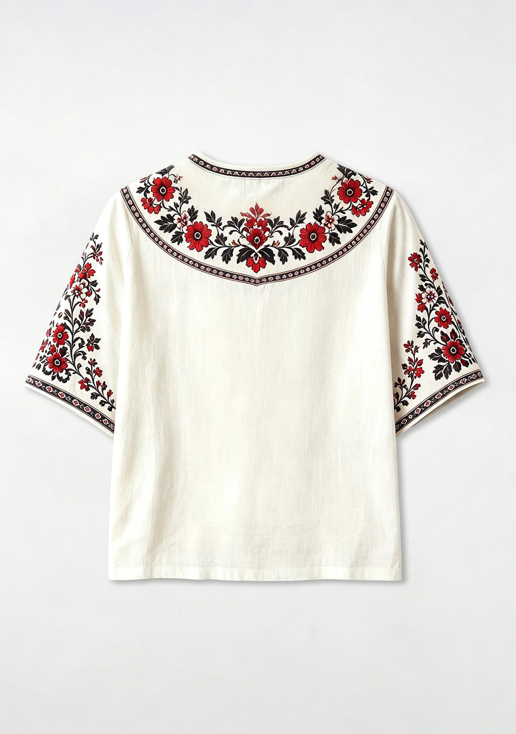 Boho Floral Sunderland V-Neck Blouse