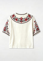 Boho Floral Sunderland V-Neck Blouse