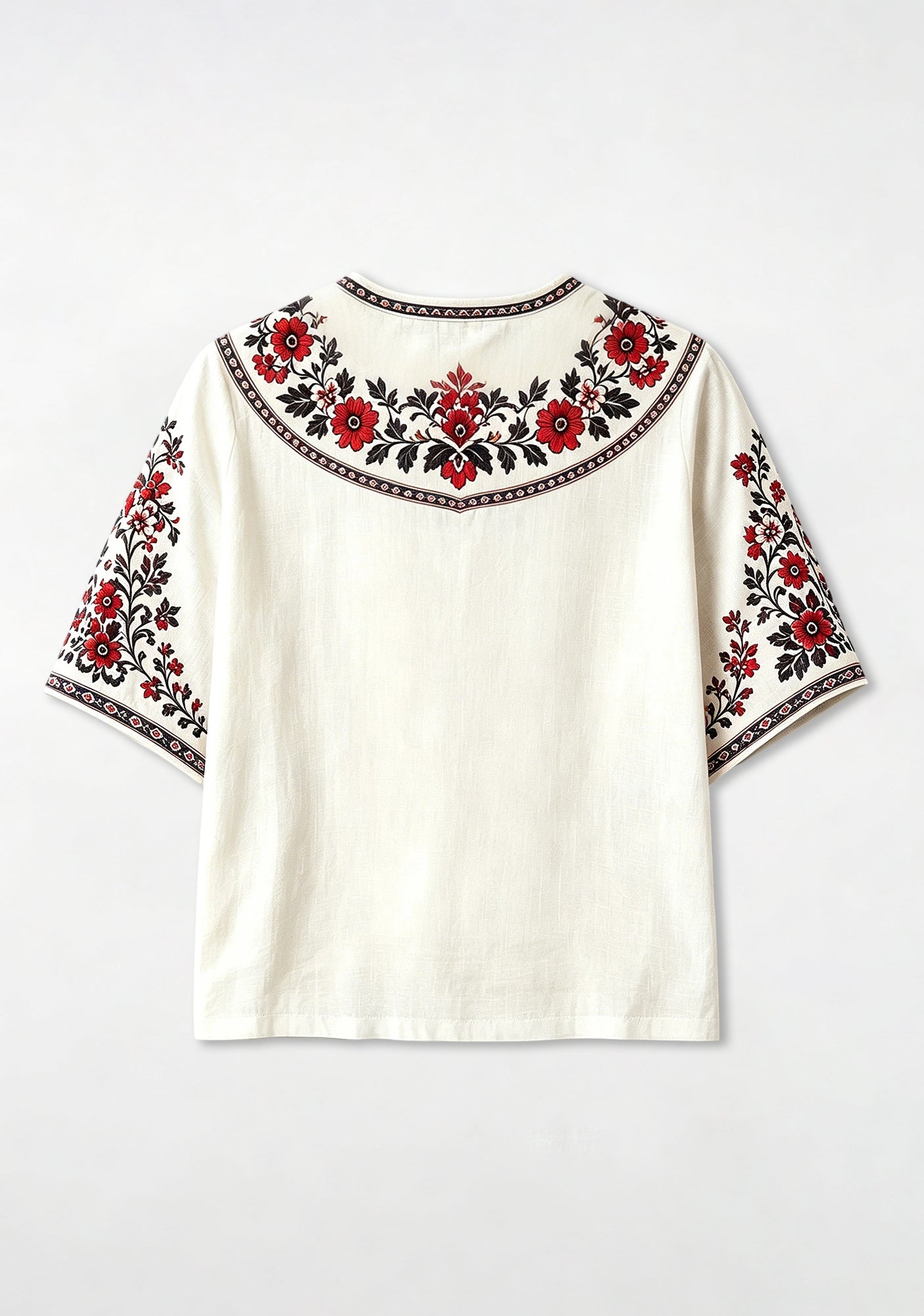 Boho Floral Sunderland V-Neck Blouse
