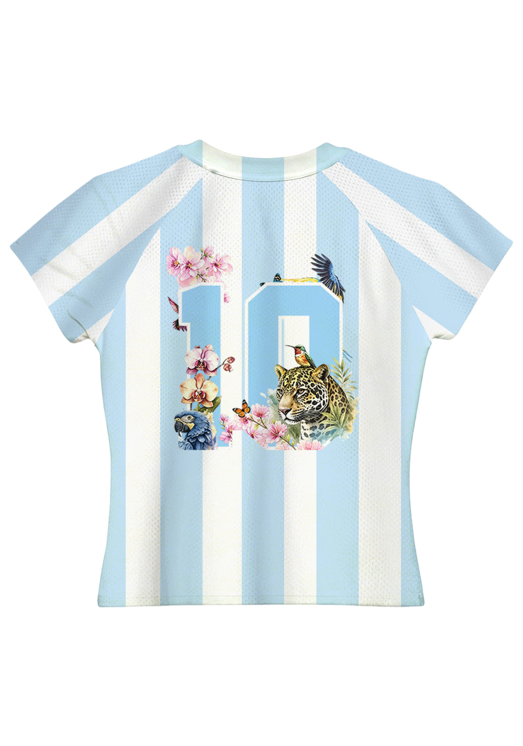 Colombia Tropical Jungle Wildlife Floral Striped Baby Tee