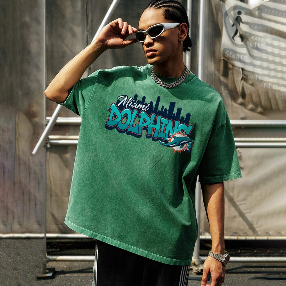 Miami Dolphins Unisex Vintage Washed T-shirt