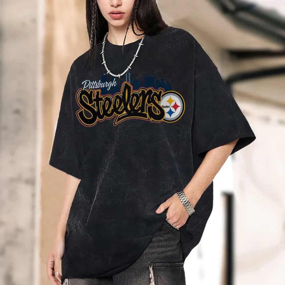 Pittsburgh Steelers Unisex Vintage Washed T-shirt
