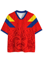 Carlos Valderrama El Pibe Colombia Mesh Jersey Shirts