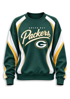 Women's Green Bay Packers Crewneck Sweatshirt & Flared Pants 2 Piece Set