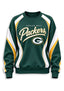 Women's Green Bay Packers Crewneck Sweatshirt & Flared Pants 2 Piece Set