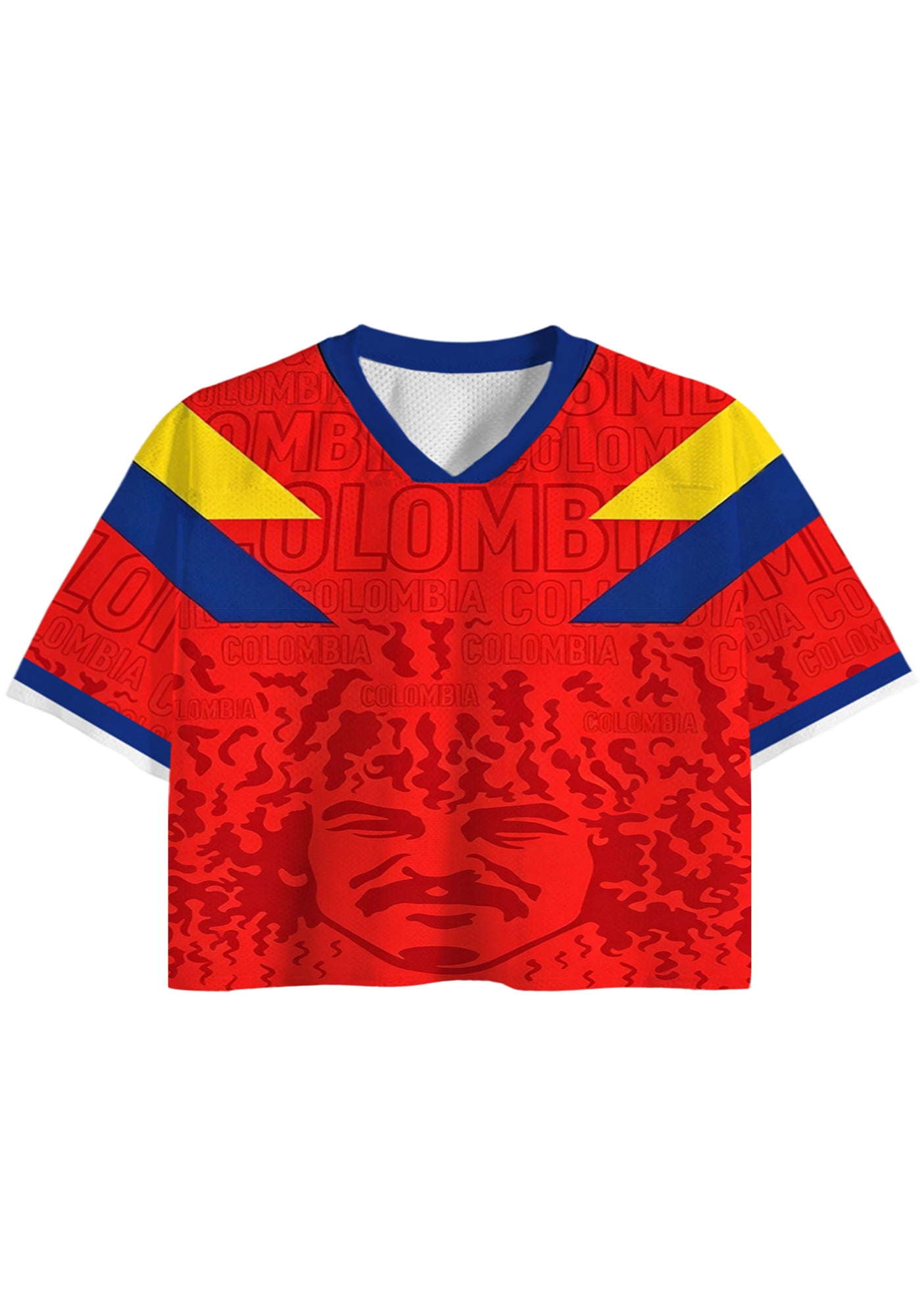 Carlos Valderrama El Pibe Colombia Cropped Jersey Shirt Main image