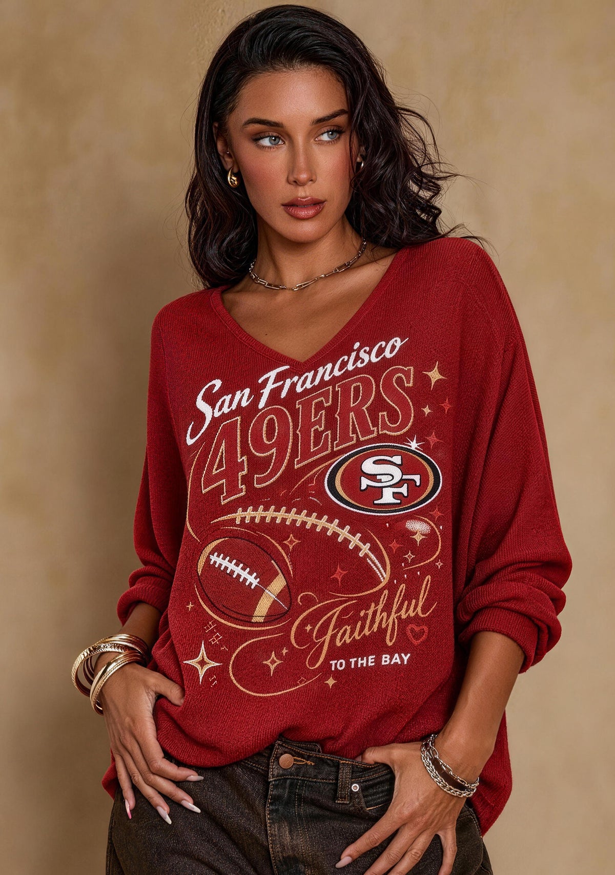 Women San Francisco 49ers Long Sleeve Game Day Shirt Main image