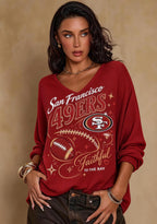 Women San Francisco 49ers Long Sleeve Game Day Shirt