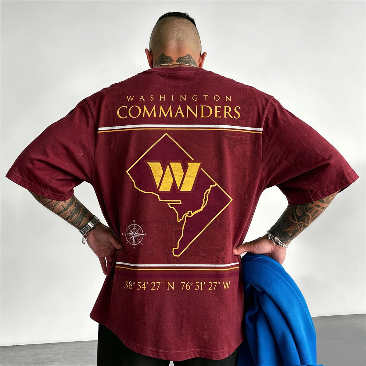Washington Commanders Vintage Map Printed T-Shirt Main image