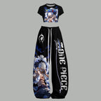 One Piece Women T-Shirt  & Elasticated Trousers Two-Piece Set