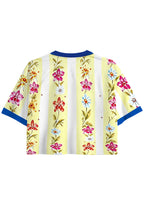 Colombia Tropical Folk Art Cropped Jersey Shirt