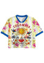 Colombia Tropical Folk Art Cropped Jersey Shirt