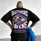 Baltimore Ravens Vintage Diamond Frame Printed T-Shirt