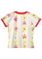 Vintage Floral Orchid Colombia Print Baby Tee