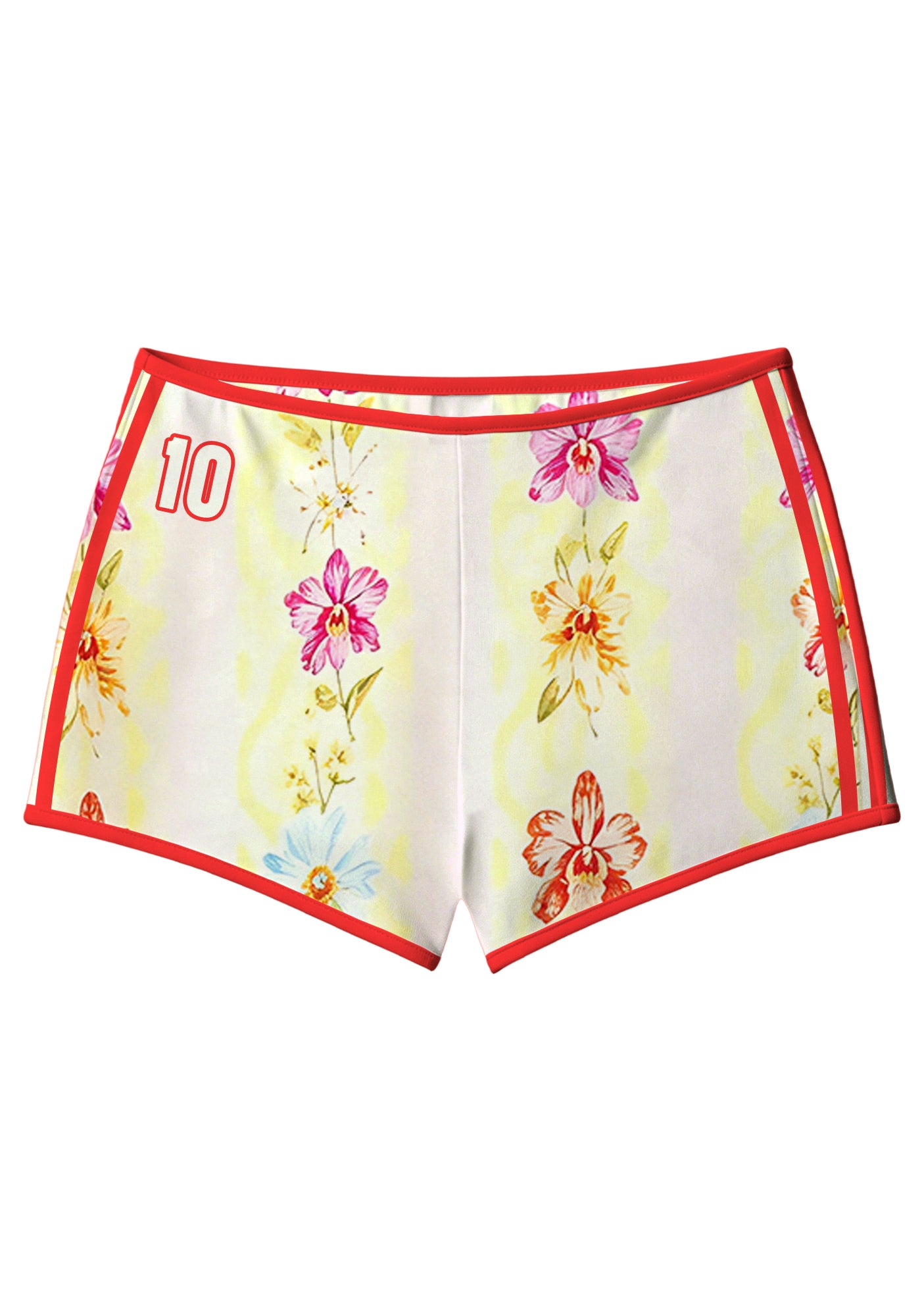 Vintage Floral Orchid Colombia Print Booty Shorts Main image
