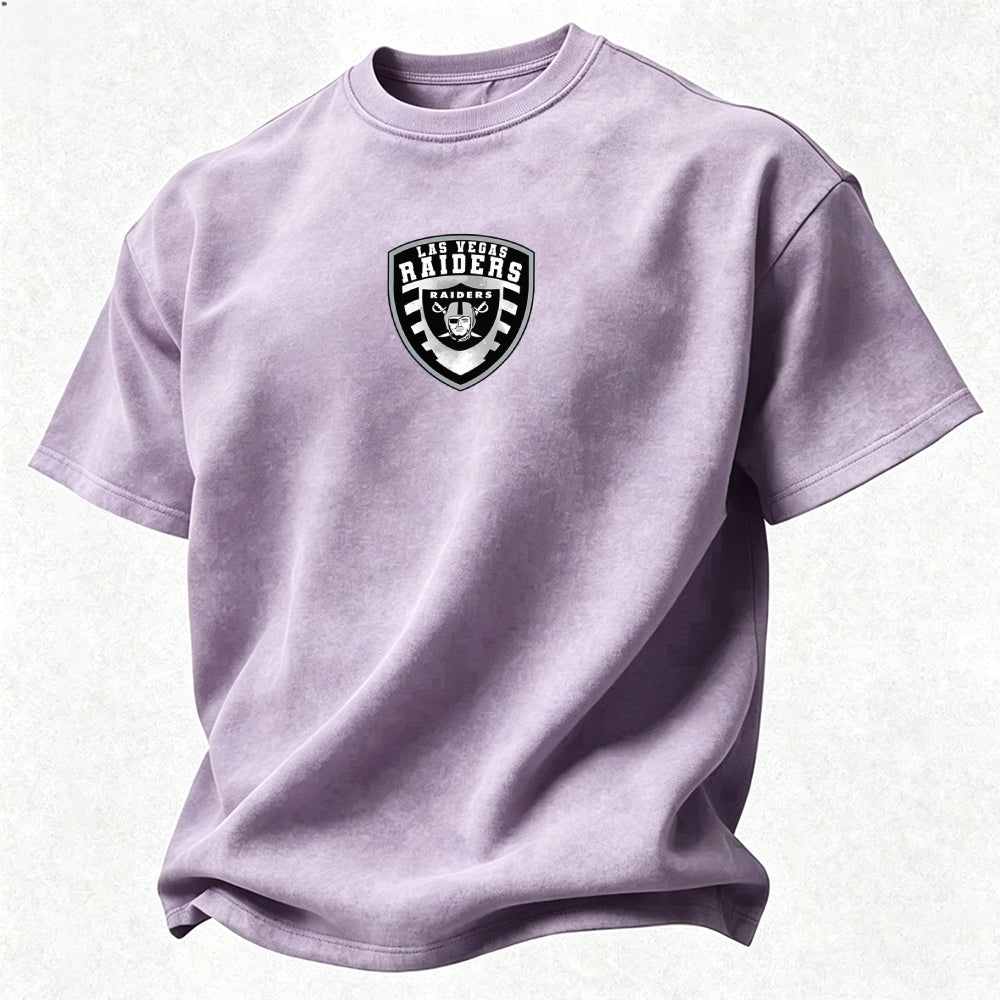 Las Vegas Raiders Printed Unisex 100% Pure Cotton Washed T-Shirt