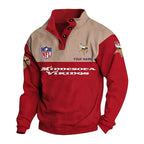Men's Minnesota Vikings Button Mock Neck Sweatshirt