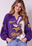 Women’s Minnesota Vikings Floral Game Day Fan Long Sleeve Shirt
