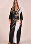 Women's New Orleans Saints Floral V-Neck Kaftan Maxi Dress