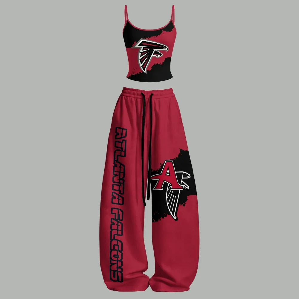 Atlanta Falcons Top & Elasticated Trousers Two-Piece Set | NFL Main image