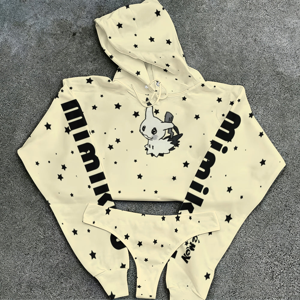 Pokémon Women's Cropped Hoodie & Thong Sets
