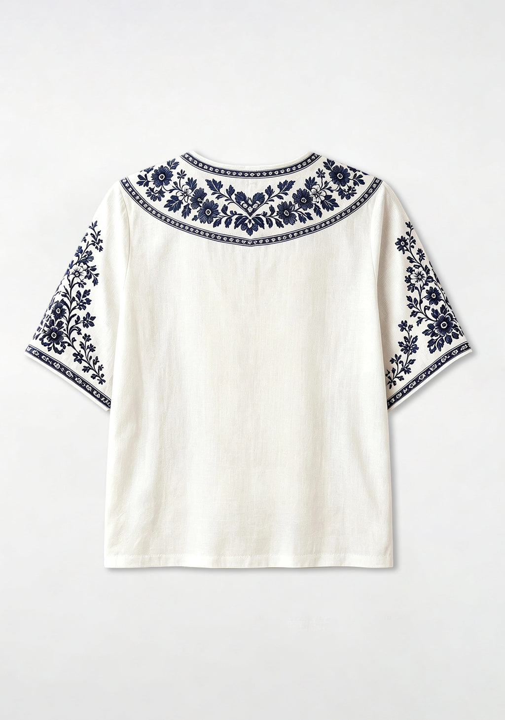 Boho Floral Border Tottenham Hotspur V-Neck Blouse