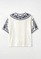 Boho Floral Border Tottenham Hotspur V-Neck Blouse