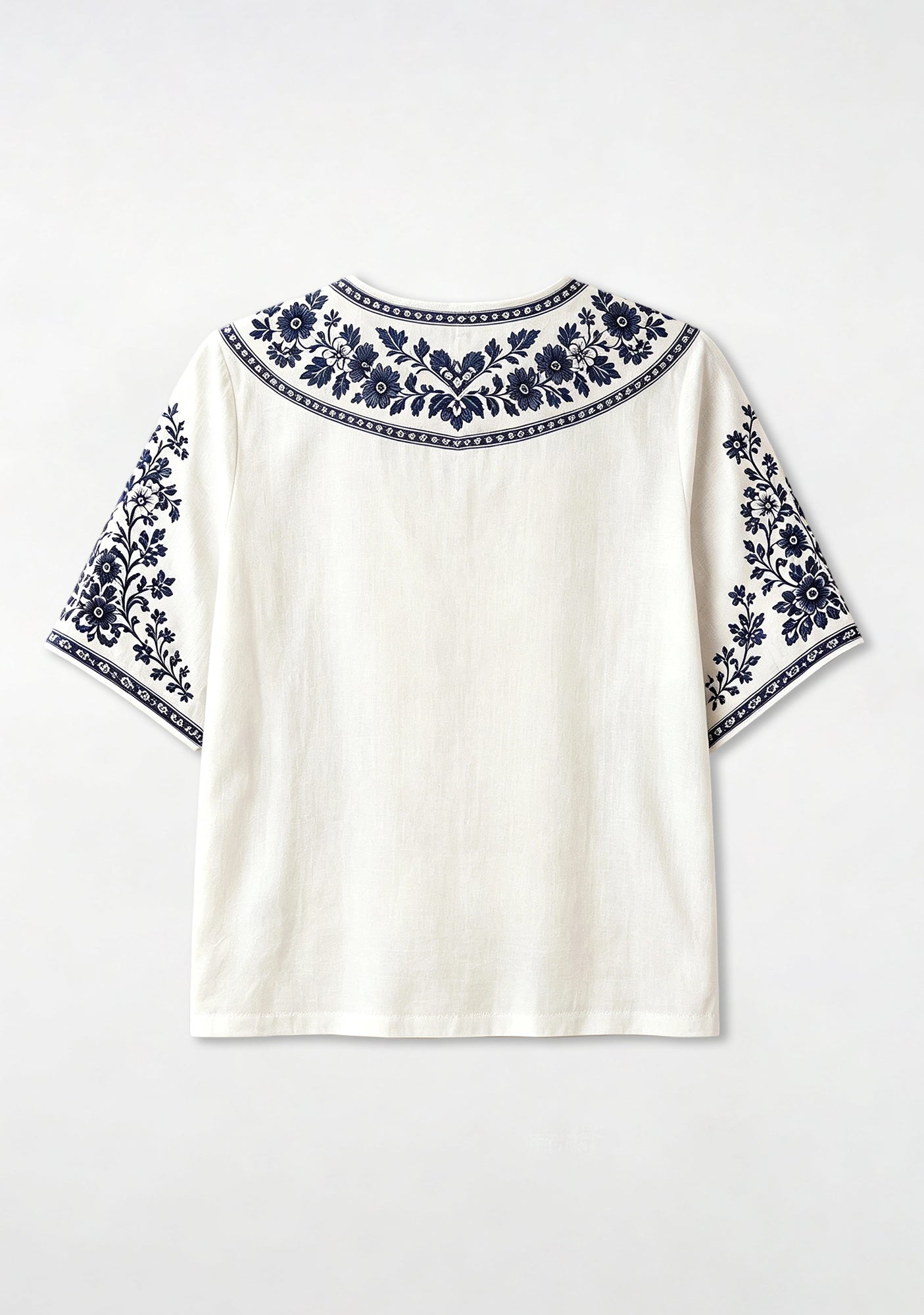 Boho Floral Border Tottenham Hotspur V-Neck Blouse