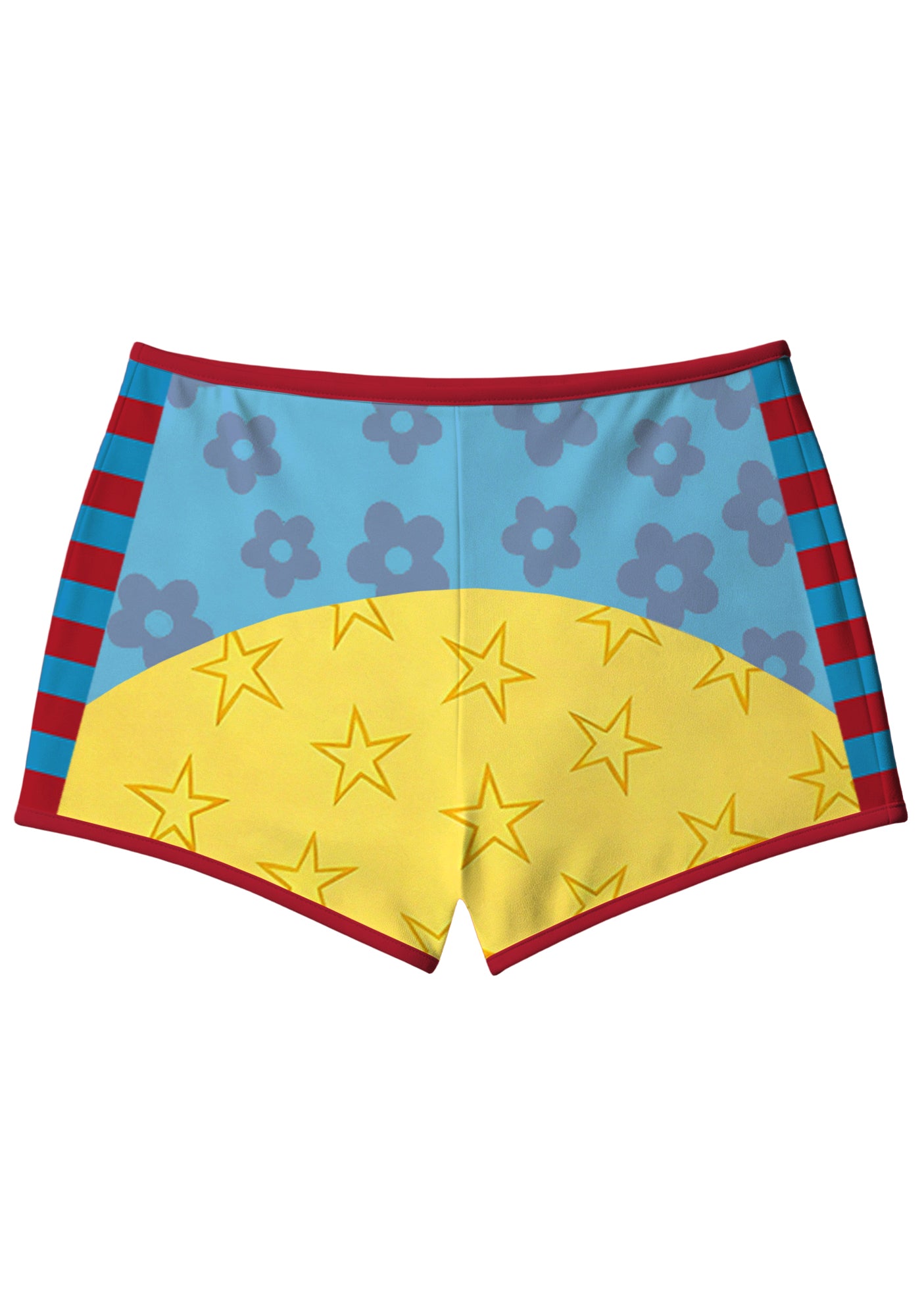 Cute Star Daisy Color Block Colombia Booty Shorts Secondary image