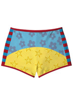 Cute Star Daisy Color Block Colombia Booty Shorts