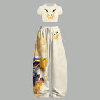 Pokémon Women T-Shirt  & Elasticated Trousers Two-Piece Set