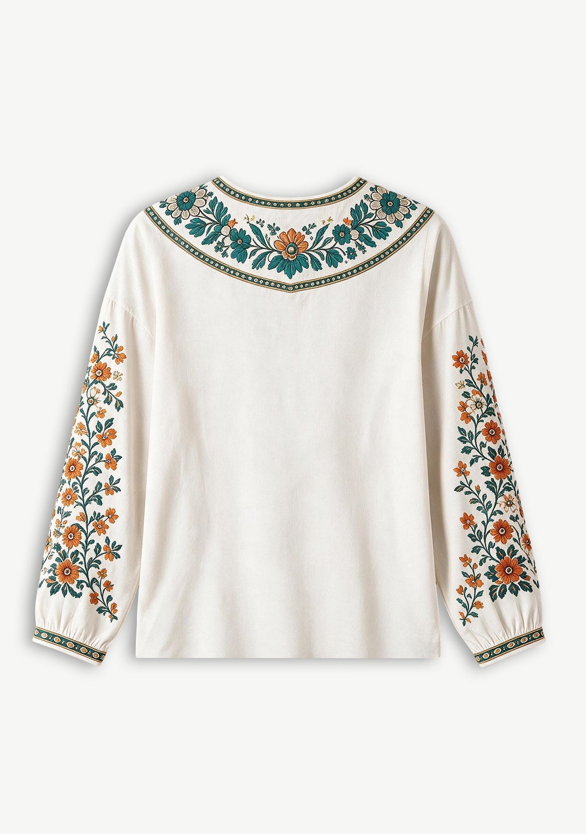 Miami Dolphins Bohemian Floral Printed V-Neck Long Sleeve Shirt