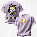 Pittsburgh Steelers Printed Unisex 100% Pure Cotton Washed T-Shirt