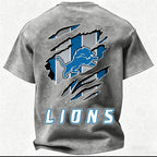 Detroit Lions Printed Unisex 100% Pure Cotton Washed T-Shirt