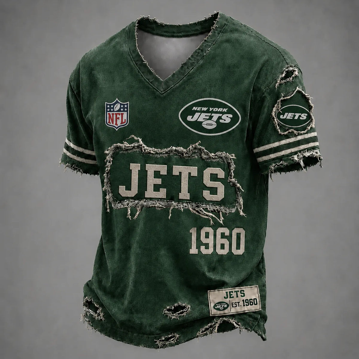 NYJ x NFL LUXURY V-Neck T-Shirt 3005 DatND DVT Main image