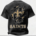 New Orleans Saints Printed Unisex 100% Pure Cotton Washed T-Shirt