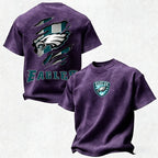 Philadelphia Eagles Printed Unisex 100% Pure Cotton Washed T-Shirt