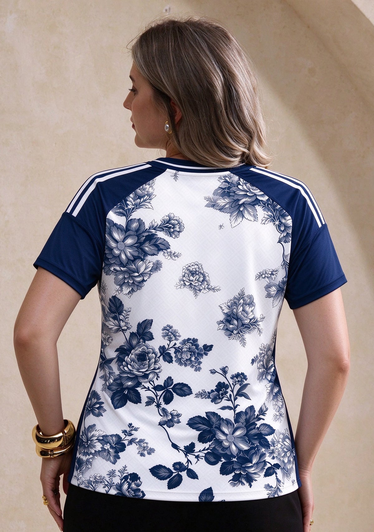 Women's Dallas Cowboys Floral V-Neck T Shirt